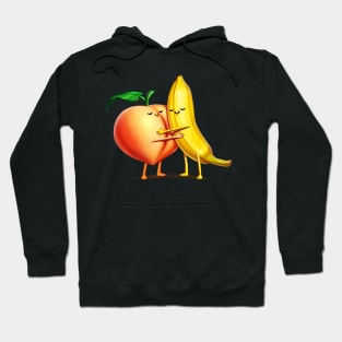 Peach and Banana Cute Friends Hoodie